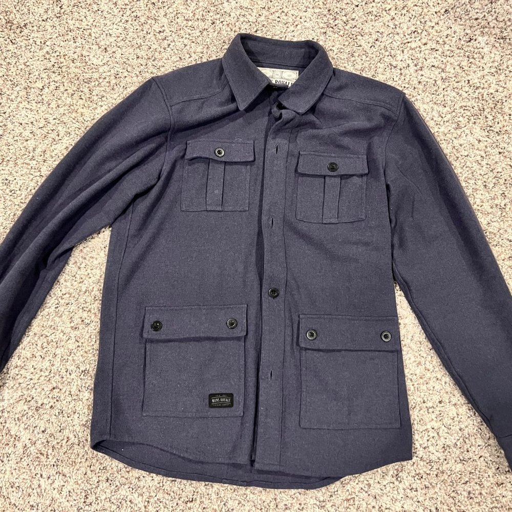 Mons Royale Men's XL Merino Wool shirt jacket Grey